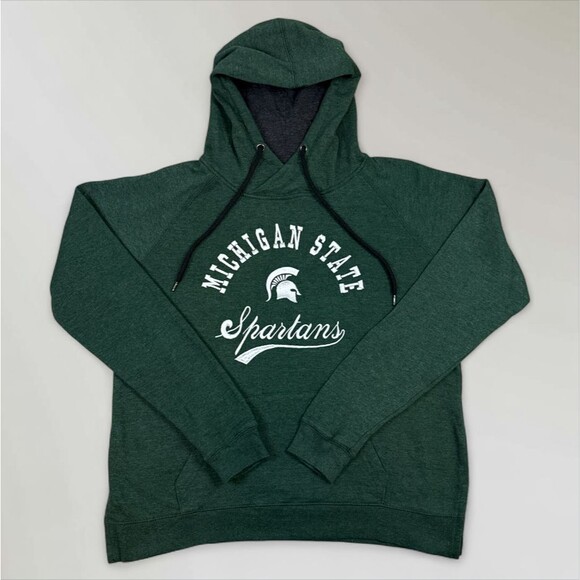 Michigan State Spartans Women's Hooded Sweatshirt Embroidered MSU Hoodie Sz Lrg - Picture 1 of 9